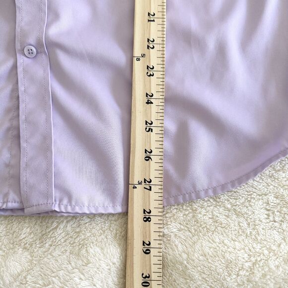 Flex Dress Shirt Mens Size M Purple Luxury Collection Long Sleeve - Picture 10 of 10